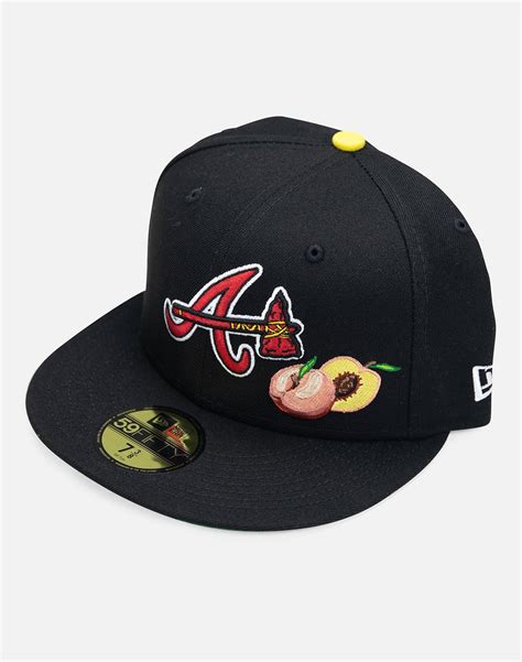 Atlanta Braves Hat Fitted Men S New Era Black Atlanta Braves Primary