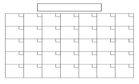 Blank calendar template