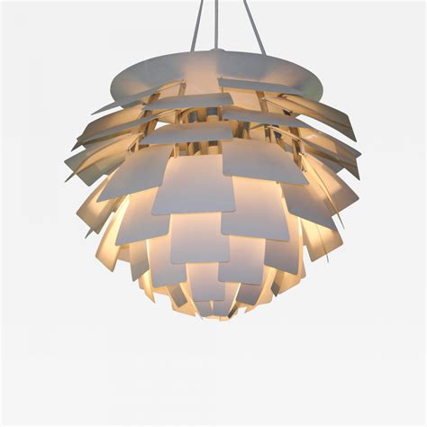The 72 precisely positioned leaves form 12 unique rows of six leaves each. Louis Poulsen - Artichoke Pendant Light