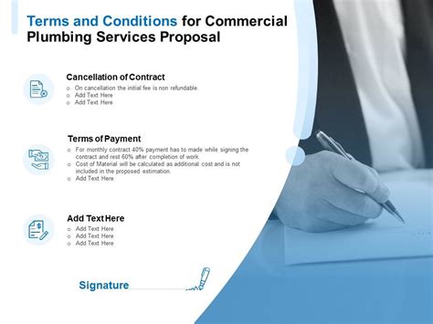 Terms And Conditions For Commercial Plumbing Services Proposal Ppt