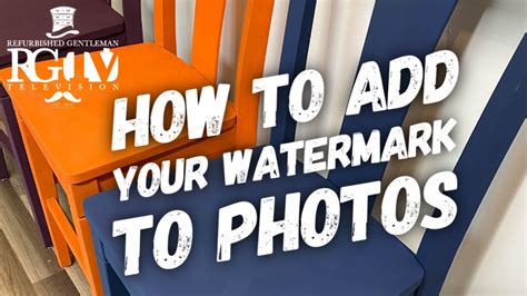 How To Add Your Watermark To Photos Youtube