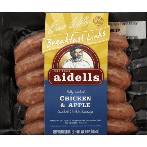 Check spelling or type a new query. Aidells® Smoked Chicken Sausage Breakfast Links, Chicken & Apple, 8 oz. (10 Fully Cooked Links ...