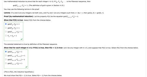 solved use mathematical induction to prove that for each