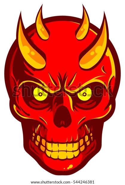 Стоковая векторная графика Cartoon Devil Skulls без лицензионных