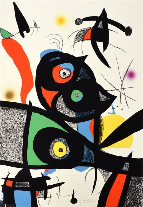 Joan Miró Oda à Joan Miró Plate 3 1973 Lithograph S I