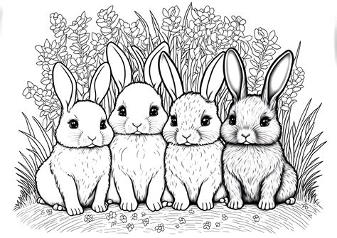 Printable Baby Bunny Coloring Pages