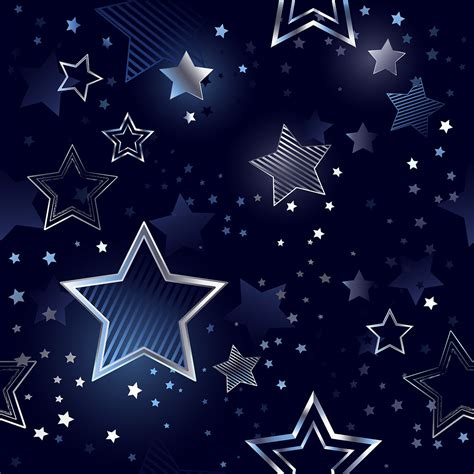 Seamless Background With Silver Stars By Blackmoon9 Thehungryjpeg