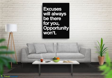 Motivational Quote Canvas About Excuses Excuses Will Always Etsy In