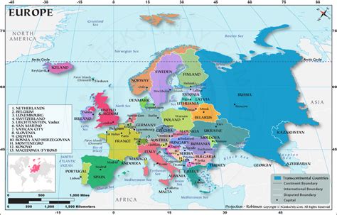 Europe Map Labeled European Countries Map With Capitals