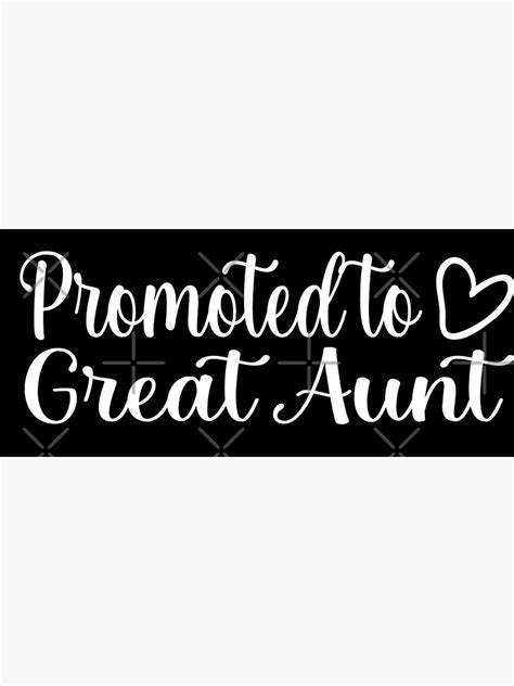 Promoted To Aunt Great Aunt Reveal T For Great Aunt Great Auntie Cute Poster For Sale By