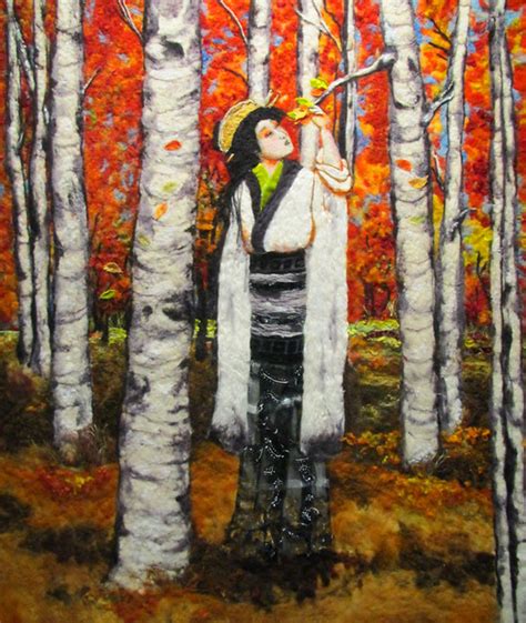 Autumn Felted Wool Painting By Stacy Polson Sold Stacy
