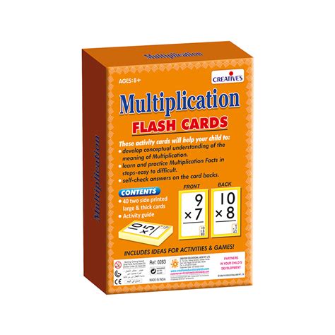Multiplication Flash Card Creative Educational Aids