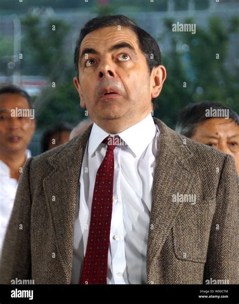 English Actor Rowan Atkinson Plays Mr Bean During A Filming Session
