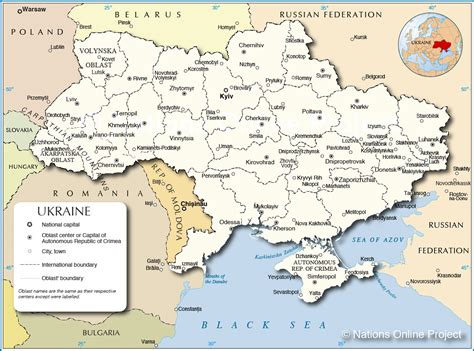 Political Map Of Ukraine Nations Online Project