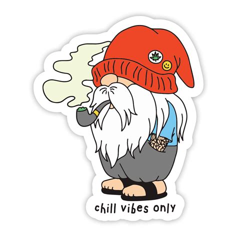 Chill Vibes Gnome Sticker