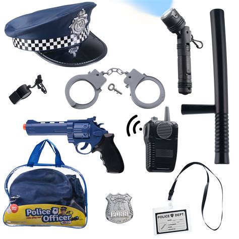 Police Costume For Kids Boys Girls With Toy Role Play Kit With Badge