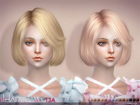 Lily Bob Haircut Style A 15 Colors N13a By S Club At Tsr Sims 4 Updates