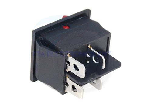 Red Button On Off 4 Pin Dpst Boat Rocker Switch 16a 250v