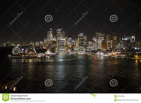 Sydney City At Night Australia Editorial Image Image Of