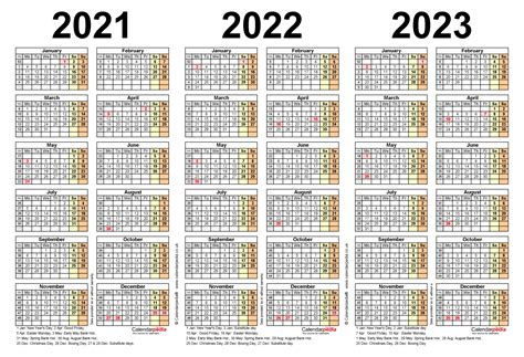 Printable Calendar 2021 2023 Calendar Printables Free Blank