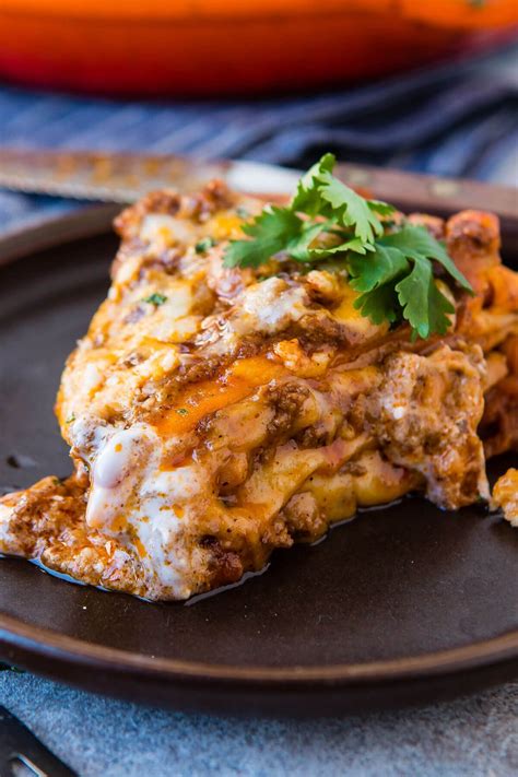 This enchilada casserole recipe is an excellent choice for a busy day meal. One-Skillet Ground Beef Enchilada Casserole | Recipe ...