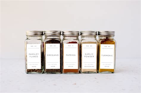 Editable Printable Spice Jar Labels Modern Minimalist Spice Etsy