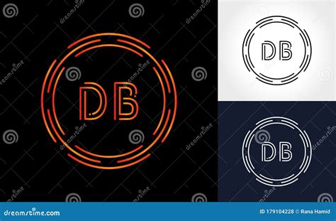 Initial Db Letter Logo With Creative Modern Business Typography Vector