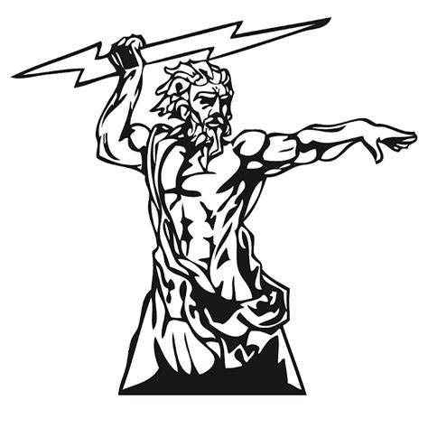 Zeus, hijo de cronos y rea , dibujo para colorear gratis. COLOREA TUS DIBUJOS: Dibujo para colorear del dios griego Zeus