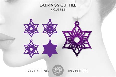 Mandala Earring SVG, Laser Cut Earrings Graphic by Artisan Craft SVG