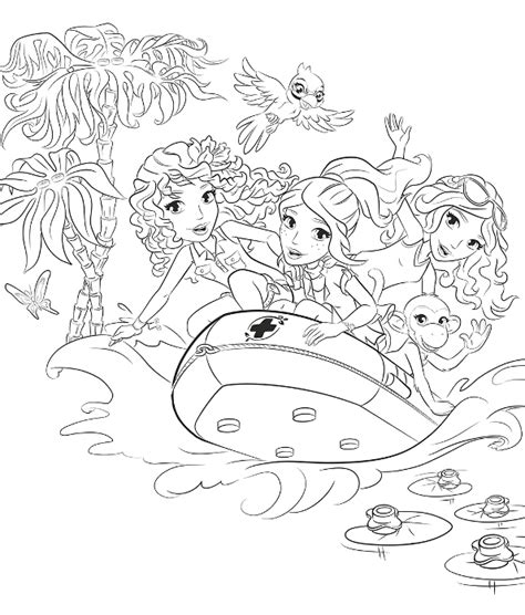 kleurplaten en zo » Kleurplaat van Lego Friends