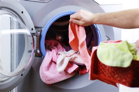 Put Cloth In Washer Stock Image Image Of Door Glass 79276195