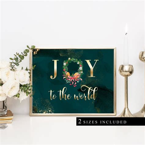 Joy To The World Sign Rustic Christmas Sign Joy Merry Etsy