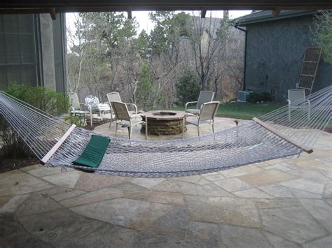 Fire Pit In Flagstone Patio Patio Denver By Accent Landscapes Houzz