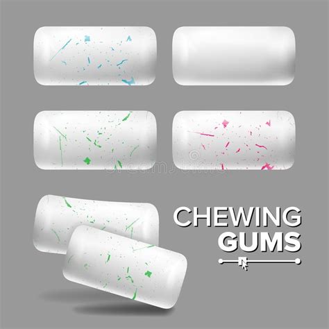 Realistic Chewing Gum Vector Isolated Illustration Stock Vector