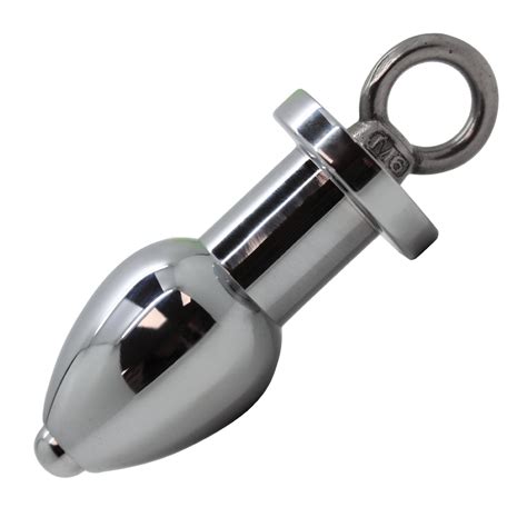 Thru Hole Enema Metal Butt Plug With Removable Core Anal Toy For Fun And Pleasure