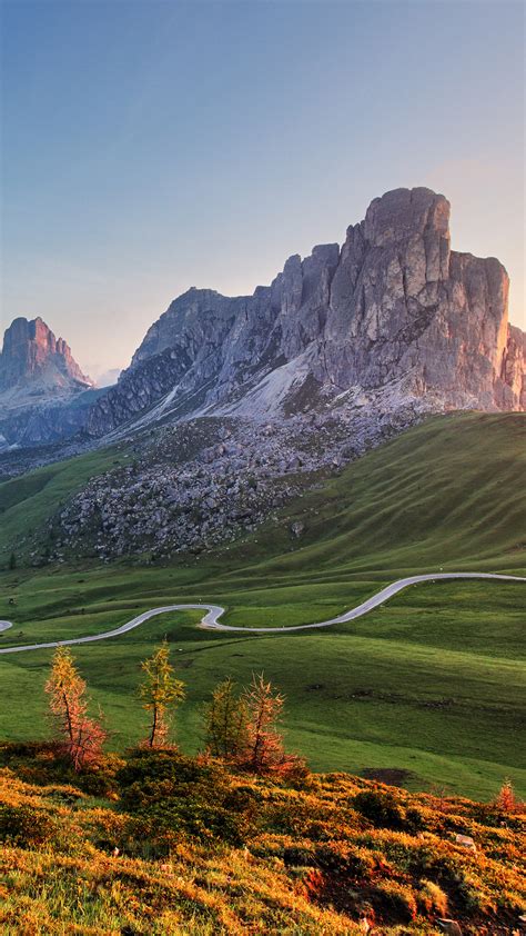 Nature And Mountains Landscape In Alps Passo Giau Dolomites Italy