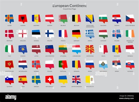 European Countries Flags Stock Vector Images Alamy