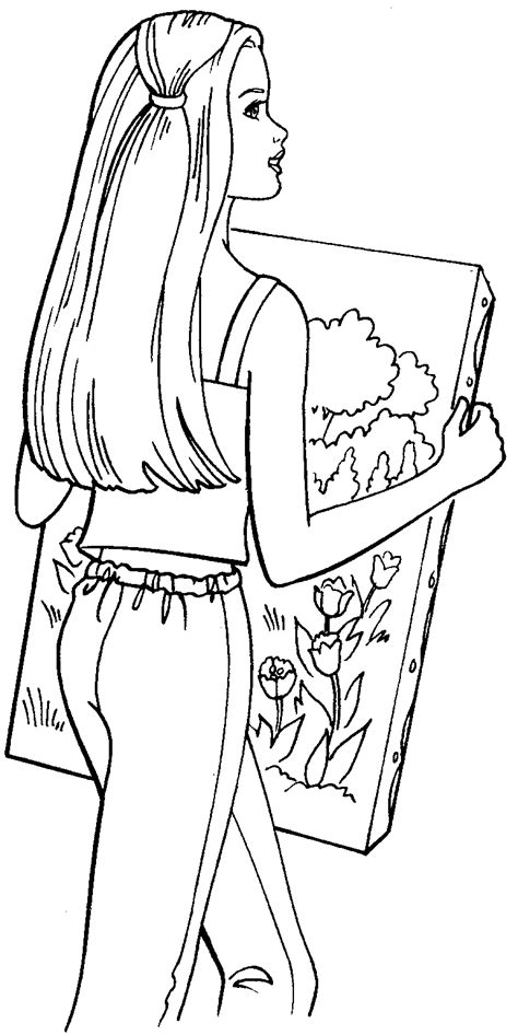 Free Barbie Printable Coloring Pages Printable World Holiday