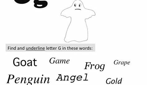 preschool worksheets letter g
