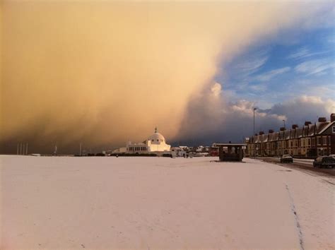 Snow Storm Rolling Over Whitley Bay North Tyneside Newcastle United