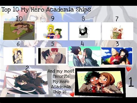 My Favorite Top 10 Mha Ships By Mikeybrewer On Deviantart