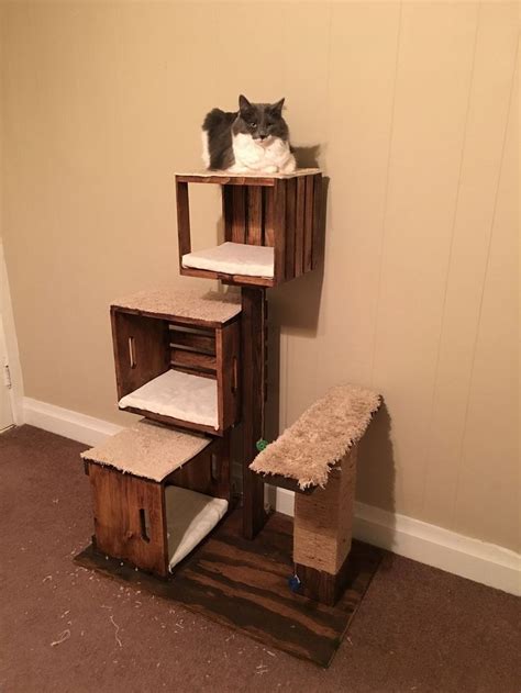 20 Adorable Free Cat Tower Plans For Your Furry Friend Cat Room Diy