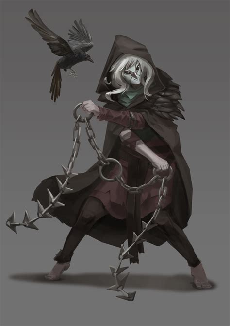 RF Nightsky The Raven Queen S Shadar Kai Warlock Characterdrawing