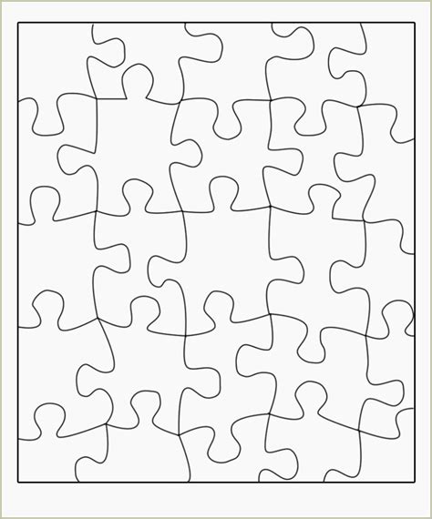 Free 20 Piece Jigsaw Puzzle Template Resume Example Gallery