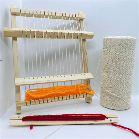 Small Weaving Loom Kit Wooden Weaving Loom Beginners Etsy
