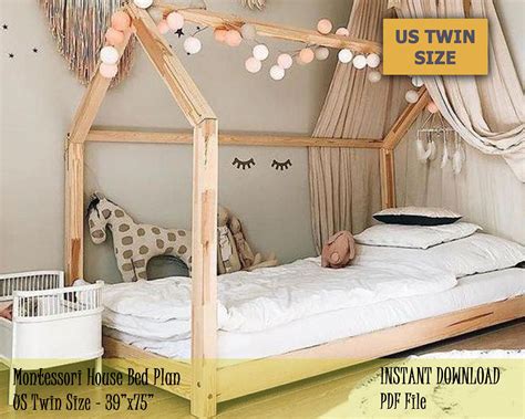 May 18, 2018 · growing families aren't the only ones who need additional bedroom space. Toddler House Bed Frame, US Twin Size Montessori Bed Plan ...