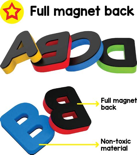 Buy Play Panda Abc Magnets Capital Letters 26 Magnetic Letters Work On