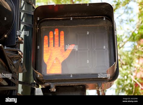 Red Stop Sign Hand High Resolution Stock Photography And Images Alamy