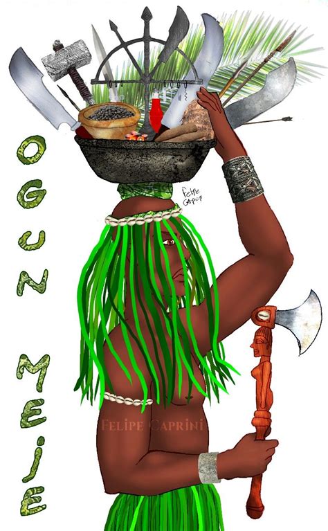 Ogun Meje By Felipe Caprini Ifa Religion Yoruba Religion Orishas