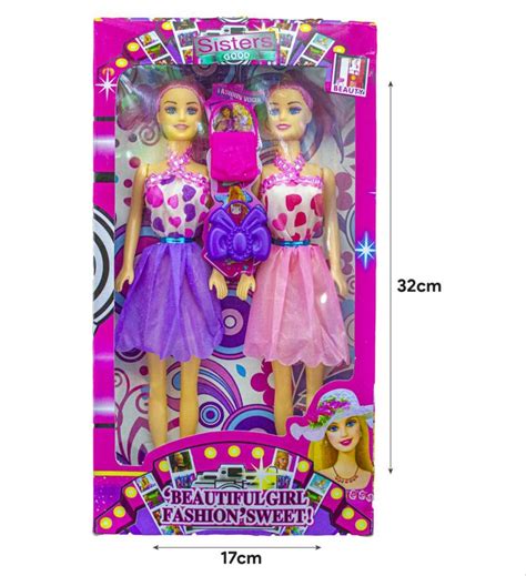 Kv Implex Purplepink Barbie Sister Plastic Doll Set 17 X 32 Cm Packaging At Rs 100piece In